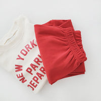 Load image into Gallery viewer, 2 Pieces Set Baby Kid Girls Boys Letters Hoodies Sweatshirts And Solid Color Pants Wholesale 231130330
