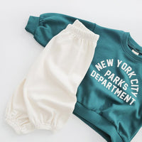 Load image into Gallery viewer, 2 Pieces Set Baby Kid Girls Boys Letters Hoodies Sweatshirts And Solid Color Pants Wholesale 231130330
