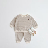 Load image into Gallery viewer, 2 Pieces Set Baby Kid Boys Striped Cartoon Tops And Pants Wholesale 23113046
