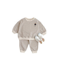 Load image into Gallery viewer, 2 Pieces Set Baby Kid Boys Striped Cartoon Tops And Pants Wholesale 23113046
