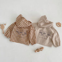 Load image into Gallery viewer, Baby Kid Girls Checked Cartoon Jackets Outwears Wholesale 23113047
