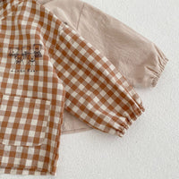 Load image into Gallery viewer, Baby Kid Girls Checked Cartoon Jackets Outwears Wholesale 23113047
