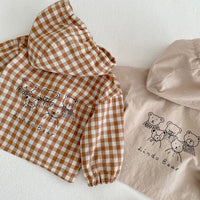 Load image into Gallery viewer, Baby Kid Girls Checked Cartoon Jackets Outwears Wholesale 23113047
