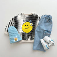 Load image into Gallery viewer, Baby Kid Girls Boys Solid Color Striped Tops Wholesale 23113048
