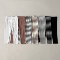 Load image into Gallery viewer, Baby Kid Girls Solid Color Striped Pants Leggings Wholesale 23113058
