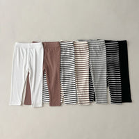 Load image into Gallery viewer, Baby Kid Girls Solid Color Striped Pants Leggings Wholesale 23113058
