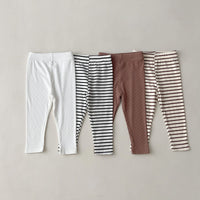 Load image into Gallery viewer, Baby Kid Girls Solid Color Striped Pants Leggings Wholesale 23113058
