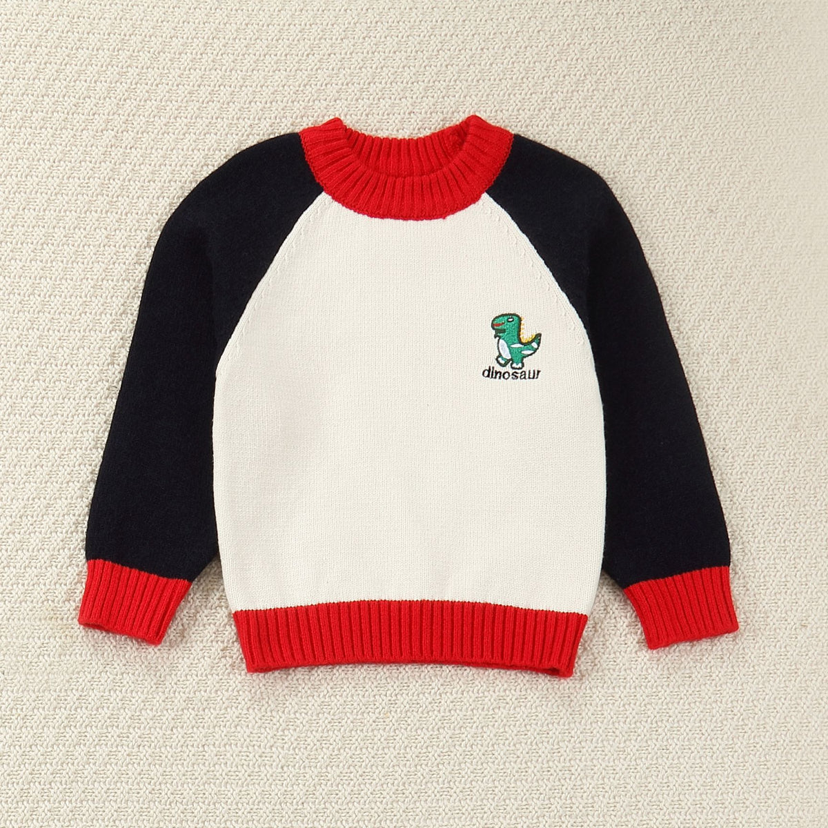 Baby Kid Boys Color-blocking Dinosaur Sweaters Wholesale 23113069