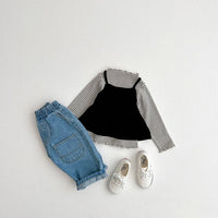 Load image into Gallery viewer, Baby Kid Girls Striped Flower Polka dots Tops Wholesale 23113071
