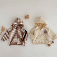 Load image into Gallery viewer, Baby Kid Girls Boys Solid Color Striped Jackets Outwears Wholesale 23113072
