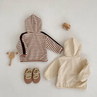 Load image into Gallery viewer, Baby Kid Girls Boys Solid Color Striped Jackets Outwears Wholesale 23113072
