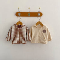 Load image into Gallery viewer, Baby Kid Girls Boys Solid Color Striped Jackets Outwears Wholesale 23113072

