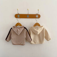 Load image into Gallery viewer, Baby Kid Girls Boys Solid Color Striped Jackets Outwears Wholesale 23113072
