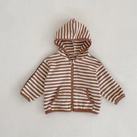 Load image into Gallery viewer, Baby Kid Girls Boys Solid Color Striped Jackets Outwears Wholesale 23113072
