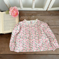 Load image into Gallery viewer, Baby Kid Girls Flower Print Tops Wholesale 23113083
