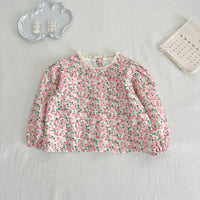 Load image into Gallery viewer, Baby Kid Girls Flower Print Tops Wholesale 23113083
