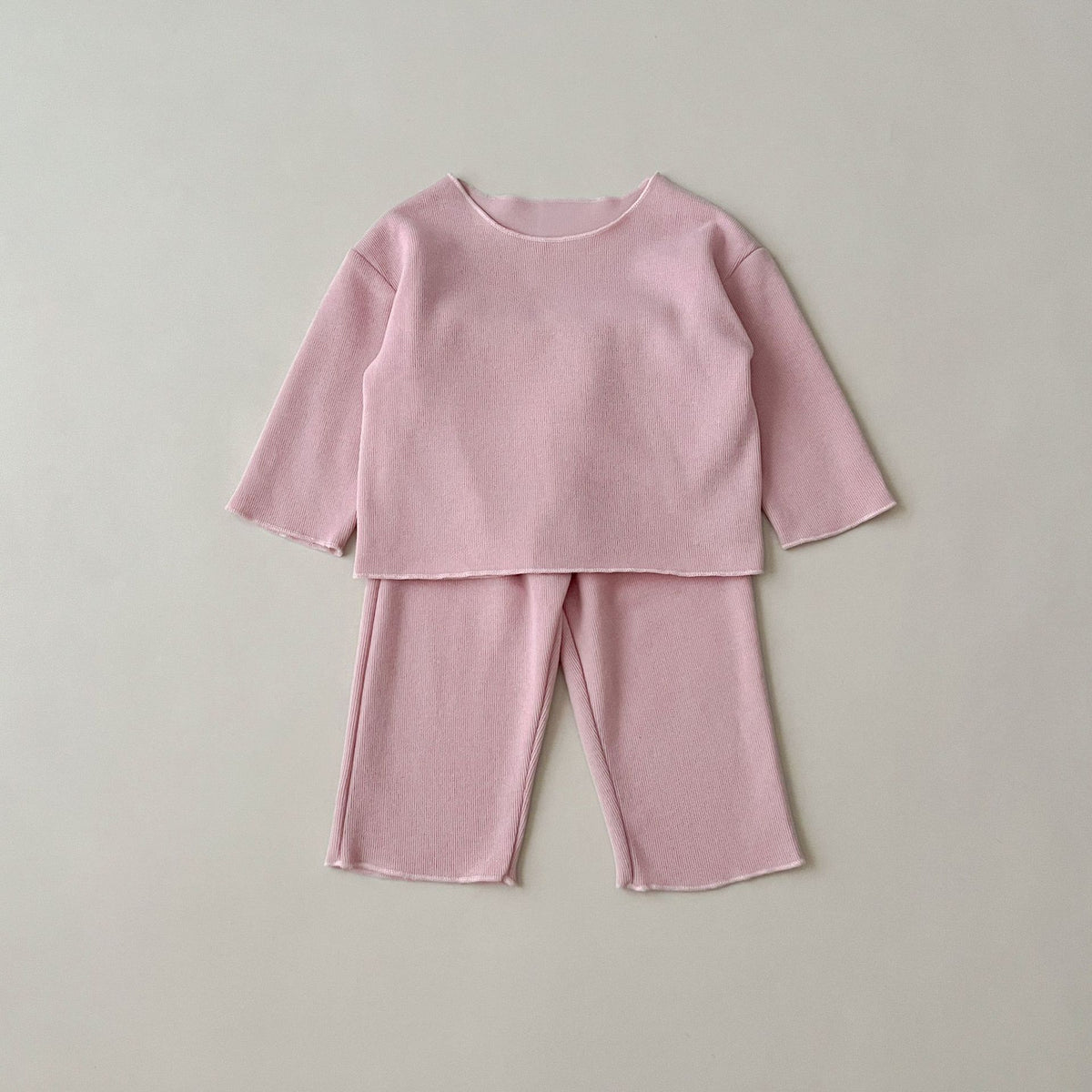 2 Pieces Set Baby Kid Girls Solid Color Tops And Pants Wholesale 23113084