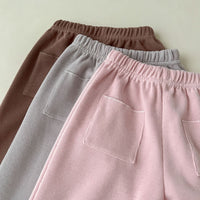 Load image into Gallery viewer, 2 Pieces Set Baby Kid Girls Solid Color Tops And Pants Wholesale 23113084
