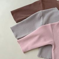 Load image into Gallery viewer, 2 Pieces Set Baby Kid Girls Solid Color Tops And Pants Wholesale 23113084
