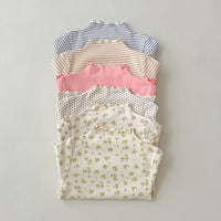 Load image into Gallery viewer, Baby Kid Girls Striped Flower Polka dots Print Tops Wholesale 23113091
