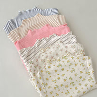 Load image into Gallery viewer, Baby Kid Girls Striped Flower Polka dots Print Tops Wholesale 23113091
