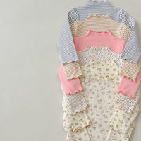 Load image into Gallery viewer, Baby Kid Girls Striped Flower Polka dots Print Tops Wholesale 23113091
