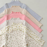 Load image into Gallery viewer, Baby Kid Girls Striped Flower Polka dots Print Tops Wholesale 23113091
