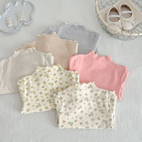 Load image into Gallery viewer, Baby Kid Girls Striped Flower Polka dots Print Tops Wholesale 23113091
