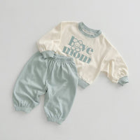 Load image into Gallery viewer, 2 Pieces Set Baby Kid Girls Letters Tops And Solid Color Pants Wholesale 23113093
