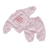 Load image into Gallery viewer, 2 Pieces Set Baby Kid Girls Boys Letters Love heart Tops And Solid Color Pants Wholesale 23113096
