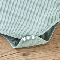 Load image into Gallery viewer, 2 Pieces Set Baby Girls Boys Solid Color Striped Rompers And Pants Wholesale 24011103
