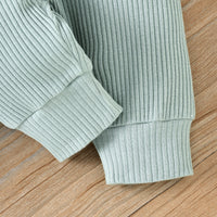 Load image into Gallery viewer, 2 Pieces Set Baby Girls Boys Solid Color Striped Rompers And Pants Wholesale 24011103
