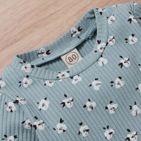 Load image into Gallery viewer, 2 Pieces Set Baby Kid Girls Flower Print Tops And Pants Wholesale 24011104
