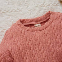 Load image into Gallery viewer, 2 Pieces Set Baby Kid Girls Solid Color Tops And Pants Wholesale 24011106
