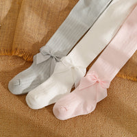 Load image into Gallery viewer, Baby Kid Girls Solid Color Bow Accessories Socks Wholesale 24011107
