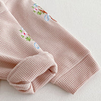 Load image into Gallery viewer, 2 Pieces Set Baby Kid Girls Flower Embroidered Tops And Solid Color Pants Wholesale 240111105
