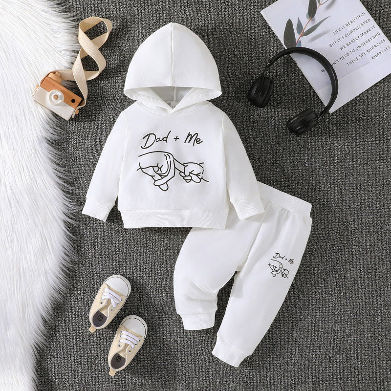 2 Pieces Set Baby Girls Boys Letters Hoodies Sweatshirts And Pants Wholesale 240111108