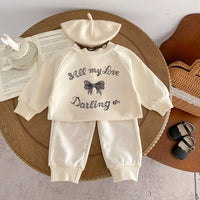 Load image into Gallery viewer, 2 Pieces Set Baby Kid Girls Letters Tops And Solid Color Pants Wholesale 240111111
