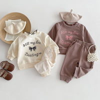 Load image into Gallery viewer, 2 Pieces Set Baby Kid Girls Letters Tops And Solid Color Pants Wholesale 240111111
