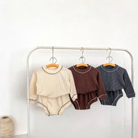 Load image into Gallery viewer, 2 Pieces Set Baby Kid Girls Solid Color Tops And Shorts Wholesale 240111132
