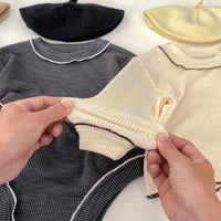 Load image into Gallery viewer, 2 Pieces Set Baby Kid Girls Solid Color Tops And Shorts Wholesale 240111132
