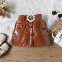 Load image into Gallery viewer, 2 Pieces Set Baby Kid Girls Solid Color Tops And Skirts Wholesale 24011115
