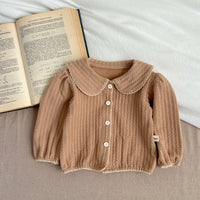 Load image into Gallery viewer, Baby Kid Girls Solid Color Striped Cardigan Wholesale 240111157

