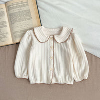 Load image into Gallery viewer, Baby Kid Girls Solid Color Striped Cardigan Wholesale 240111157
