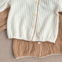 Load image into Gallery viewer, Baby Kid Girls Solid Color Striped Cardigan Wholesale 240111157
