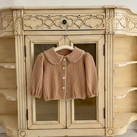 Load image into Gallery viewer, Baby Kid Girls Solid Color Striped Cardigan Wholesale 240111157
