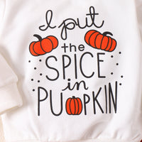 Load image into Gallery viewer, 2 Pieces Set Baby Kid Girls Halloween Letters Print Tops And Solid Color Pants Wholesale 24011116
