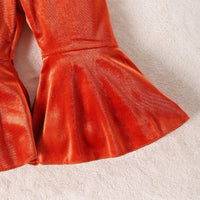 Load image into Gallery viewer, 2 Pieces Set Baby Kid Girls Halloween Letters Print Tops And Solid Color Pants Wholesale 24011116
