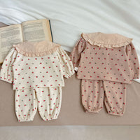Load image into Gallery viewer, 2 Pieces Set Baby Kid Girls Flower Print Tops And Pants Wholesale 240111162
