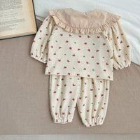 Load image into Gallery viewer, 2 Pieces Set Baby Kid Girls Flower Print Tops And Pants Wholesale 240111162
